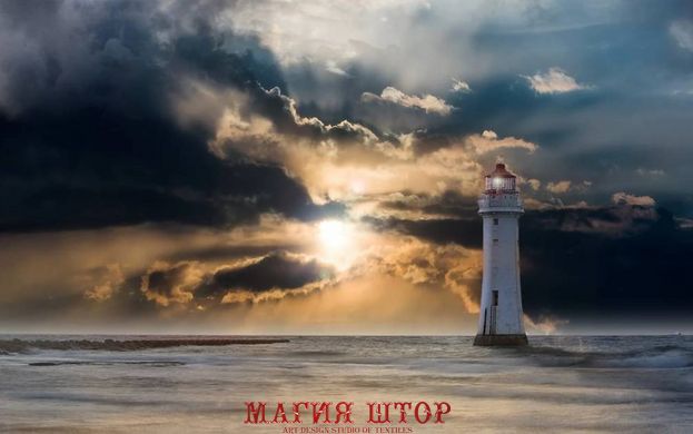 Фотообои Маяк и солнце сквозь тучи Артикул nfi_02250