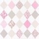Обои Caselio Pretty Lili PRLI69164018 ромбы серо-розовые