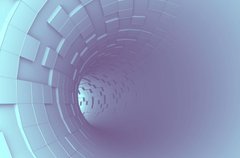 3D Фотообои Сине-фиолетовый 3d тоннель Артикул 22580