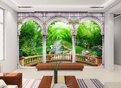 3D Фотообои Балкон и природа Артикул dec_14456