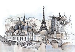 Фотообои Крыши Парижа Артикул 17181