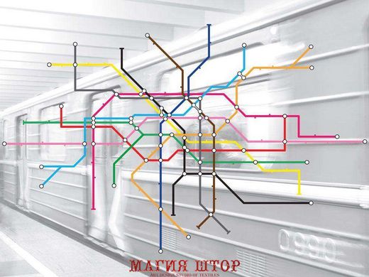 Фотообои Разноцветная схема метро Артикул 18296