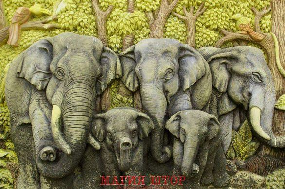 3D Фотообои Слоны Артикул 25881