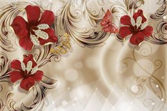 3D Фотообои Драгоценные лилии Артикул 33596
