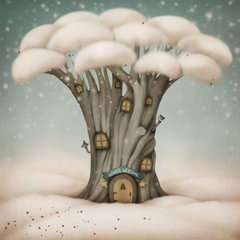 Фотообои Сказочное дерево зимой Артикул 2039