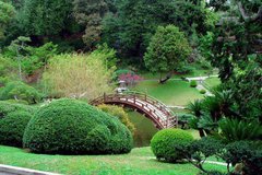 Фотообои Сад с мостом Артикул 1505