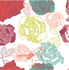 Фотообои Разноцветные розы - рисунок Артикул 2345