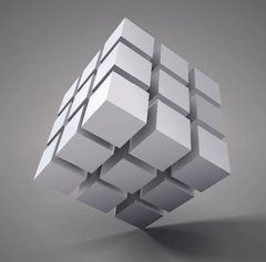 3D Фотообои Белый куб Артикул 20849